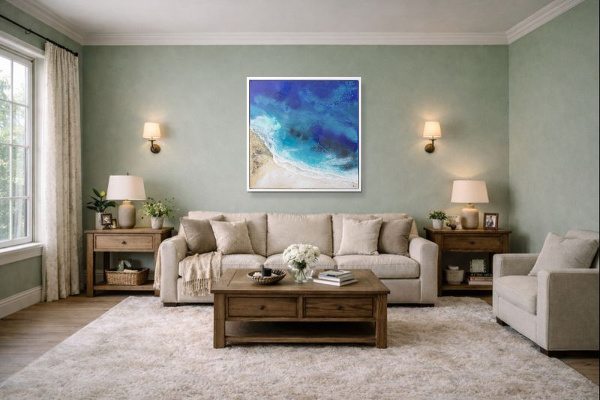 Cala Molto, Mallorca by Ana Ortiz, original painting, in room
