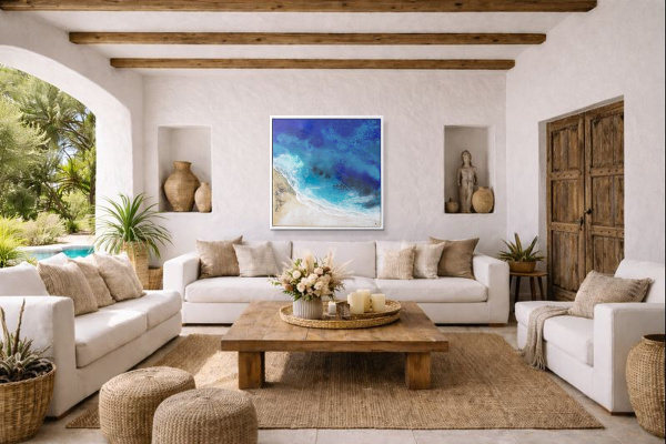 Cala Molto, Mallorca by Ana Ortiz, original painting, in room