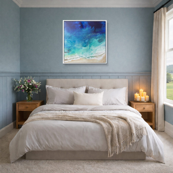 Cala Moll, Mallorca by Ana Ortiz, original painting, in room