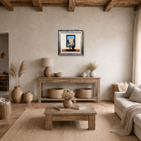 The Best Days Are Beach Days by Nuria Miro, original painting, in room