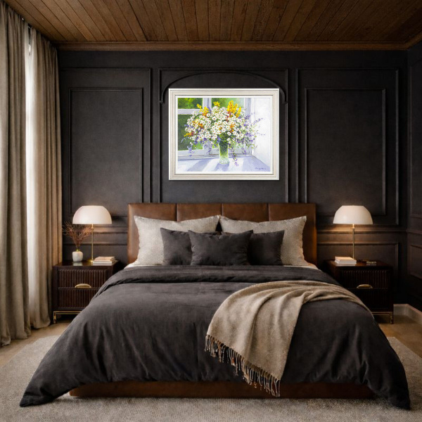 A Gift To You by Gerhard Nesvadba, original painting, in room