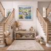 Tapestry Of Blue by Mario Malfer, original painting, in room