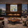 Tapestry Of Blue by Mario Malfer, original painting, in room