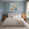 Tapestry Of Blue by Mario Malfer, original painting, in room