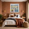 Tapestry Of Blue by Mario Malfer, original painting, in room