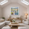 Tapestry Of Blue by Mario Malfer, original painting, in room
