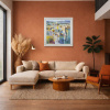 Tapestry Of Blue by Mario Malfer, original painting, in room