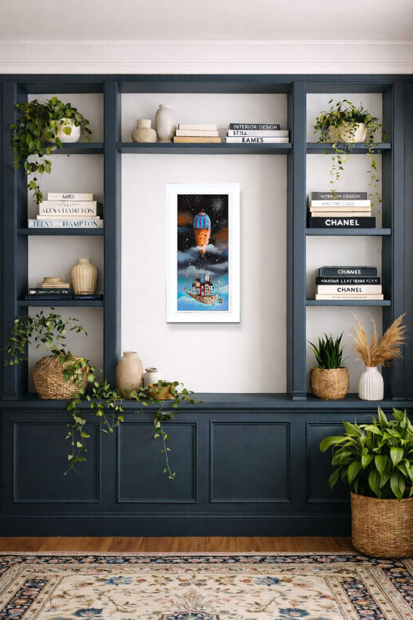 Diamonds In The Sky by Gary Walton, limited edition print, in room