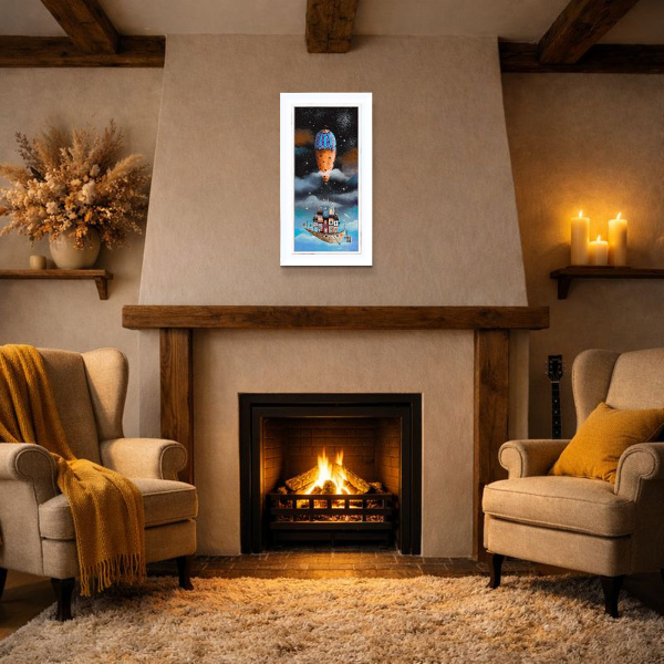 Diamonds In The Sky by Gary Walton, limited edition print, in room