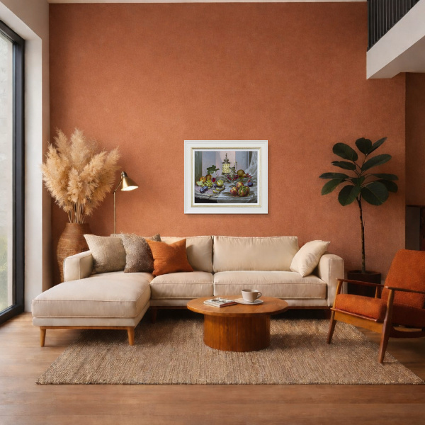 Still Life Splendour by Gyula Boros, original painting, in room