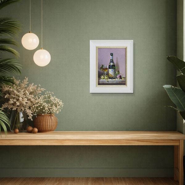 Trebbiano D’Abruzzo by Zoltan Preiner, original painting, in room