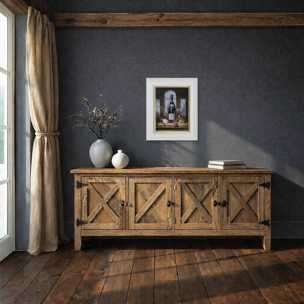 Pomerol, 2001 by Zoltan Preiner, original painting, in room