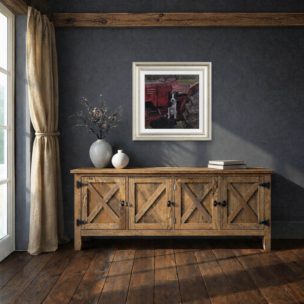 Standing Guard by Stephen Park, original painting, in room