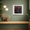 Standing Guard by Stephen Park, original painting, in room