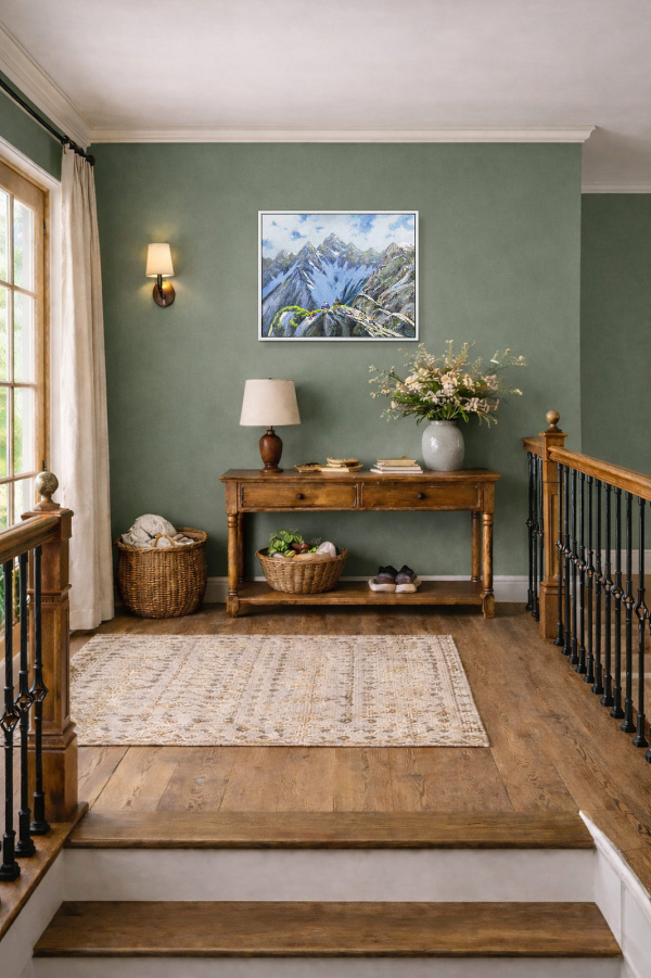 Alpine Ride by Antonio Navarro (Casimiro), original painting, in room