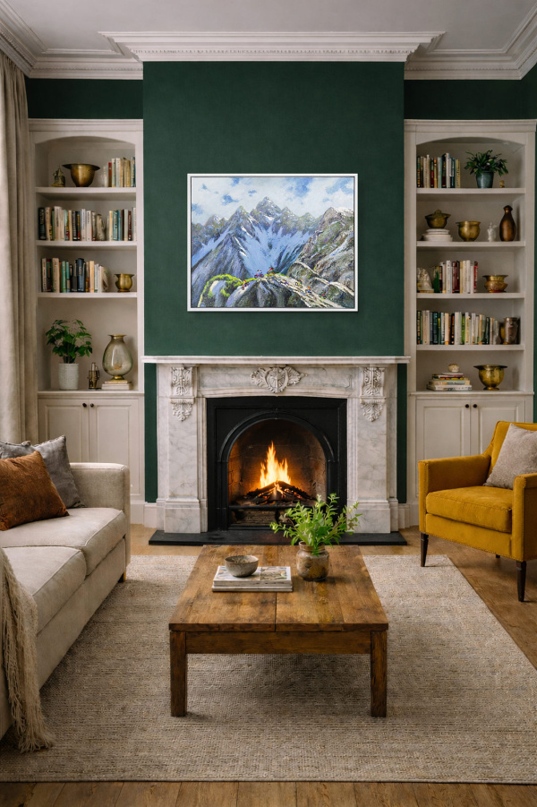 Alpine Ride by Antonio Navarro (Casimiro), original painting, in room