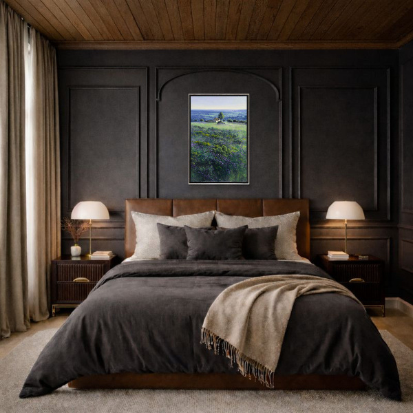 Paisaje Andaluz by Juan Antonio Domínguez, original painting, in room