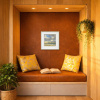 Golden Interlude by Harry Brioche, original painting, in room