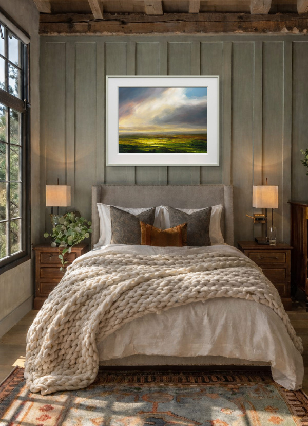 Whispers Of A New Day by Harry Brioche, original painting, in room