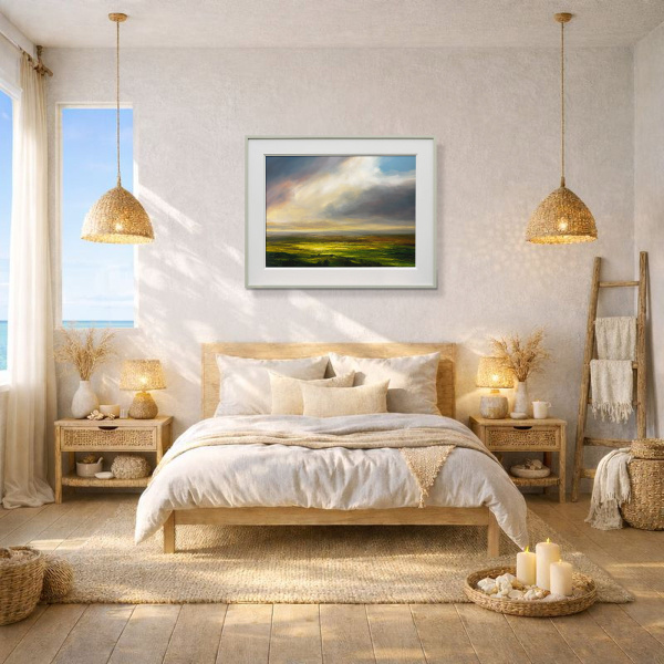 Whispers Of A New Day by Harry Brioche, original painting, in room