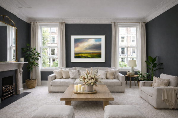Whispers Of A New Day by Harry Brioche, original painting, in room