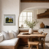 After The Rain On The Road To Warwickshire by Daniel Van der Putten, original painting, in room