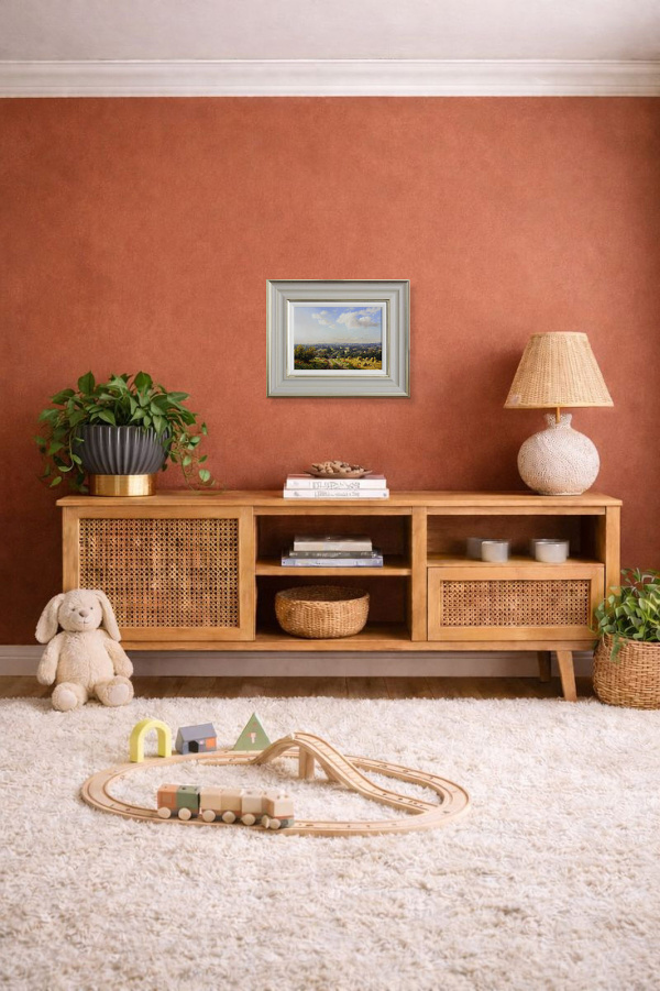 Aston Magna, Cotswolds In Summer by Daniel Van der Putten, original painting, in room