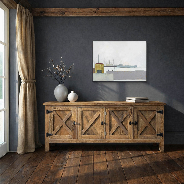 Porto Industriale by Marco Ariè, original painting, in room