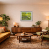 Bluebell Woodland Walk by Gerhard Nesvadba, original painting, in room