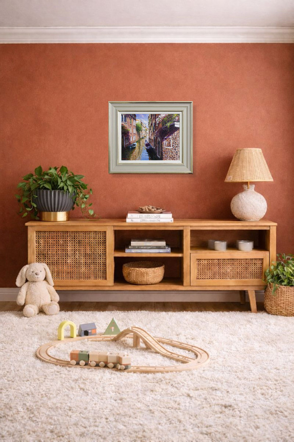 Summer’s Afternoon, Venice by Raffaele Fiore, original painting, in room
