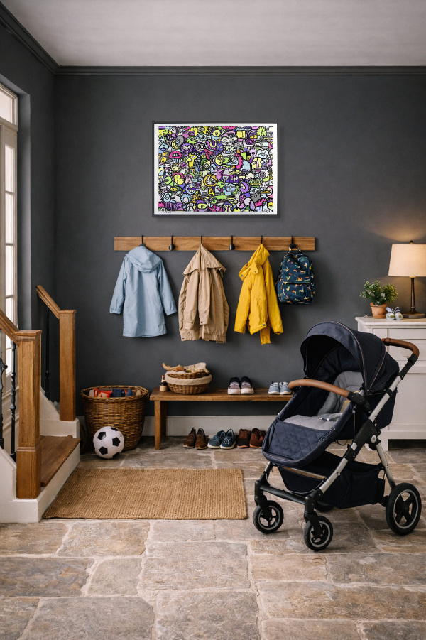 Ties That Bind Us Together by Kev Munday, limited edition print, in room