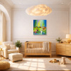 Dancing Lights by Sunita Khedekar, original painting, in room