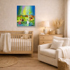 Dancing Lights by Sunita Khedekar, original painting, in room