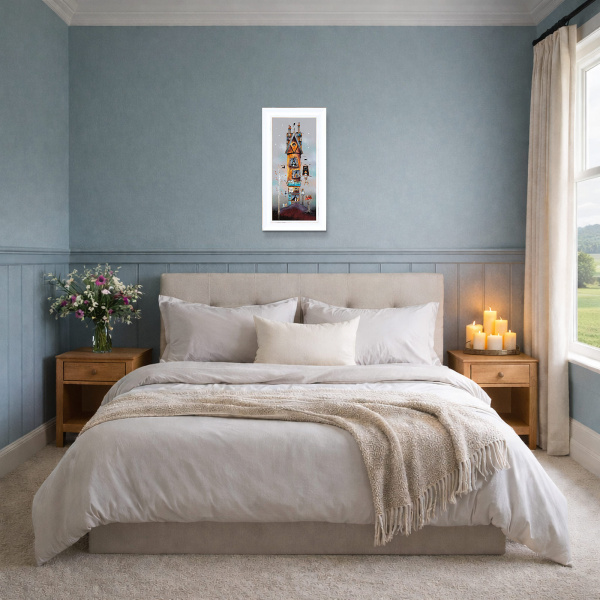 A Purrfect Life by Gary Walton, limited edition print, in room