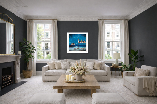 Cuttlefish Pier II by Gary Walton, limited edition print, in room