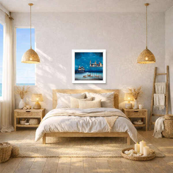 Cuttlefish Pier II by Gary Walton, limited edition print, in room