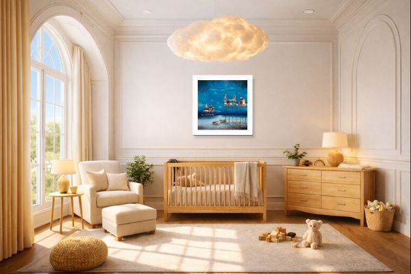 Cuttlefish Pier II by Gary Walton, limited edition print, in room