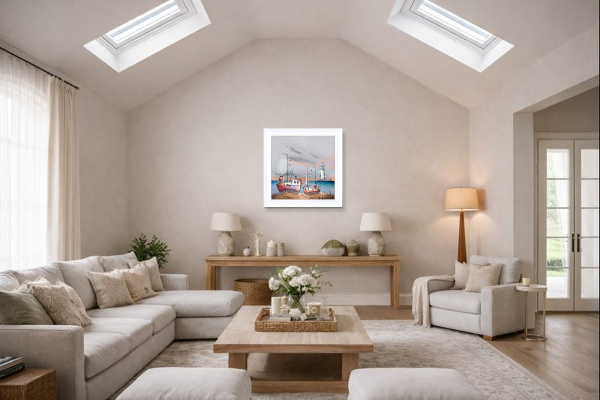 In The Pink by Gary Walton, limited edition print, in room