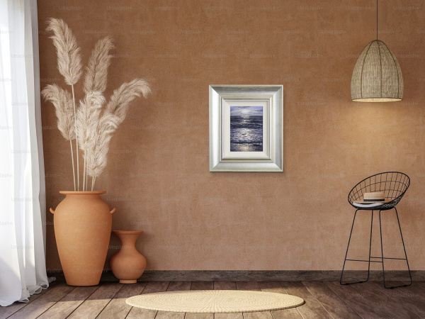 A New Day Begins by Alfredo Navarro, original painting, in room