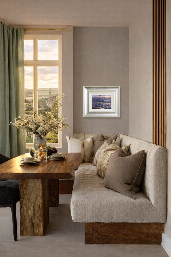 Finding Calm by Alfredo Navarro, original painting, in room
