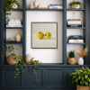 Two Yellow Apples by Kiss Csaba, original painting, in room
