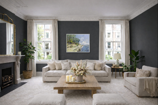 Wild Coast II by Frank Getty, original painting, in room