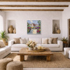 Flower Market by Frank Getty, original painting, in room