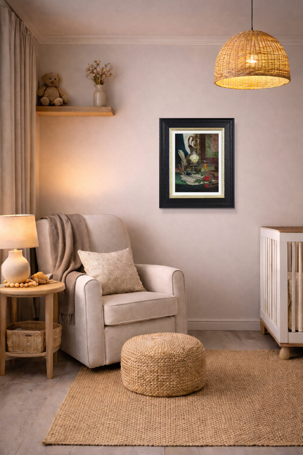 From Me To You by Gyula Boros, original painting, in room