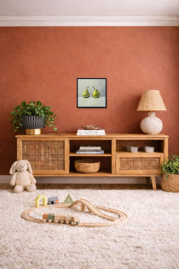 Peared Up! by Kiss Csaba, original painting, in room