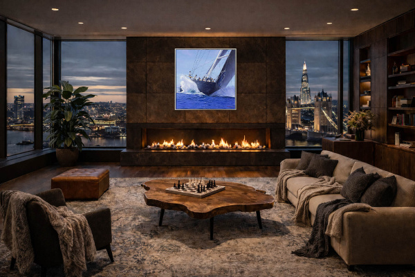 Heeling by Raffaele Fiore, original painting, in room