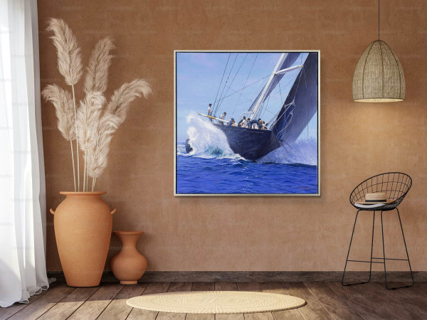 Heeling by Raffaele Fiore, original painting, in room