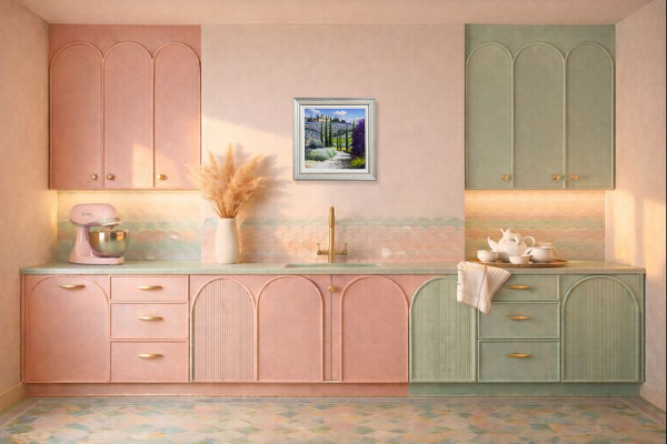 Summer Escape by Raffaele Fiore, original painting, in room