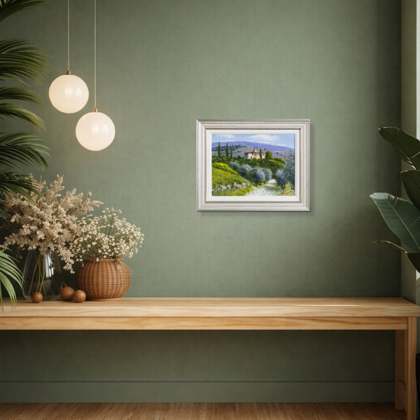 Summer In Italy by Raffaele Fiore, original painting, in room