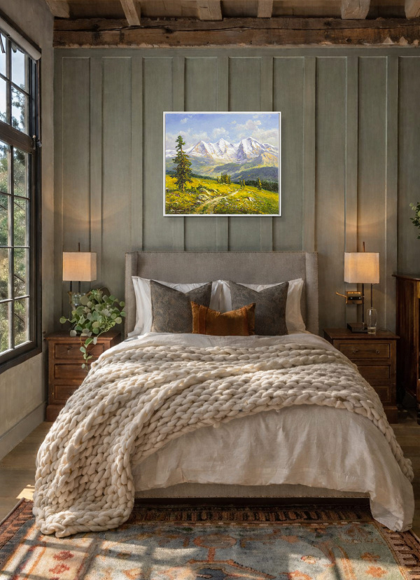 Grindelwald, Switzerland by Gerhard Nesvadba, original painting, in room